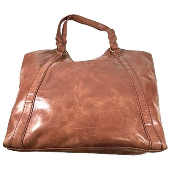 The Sak Sierra Brown Tooled Leather Shopper Tote Shoulder Bag Purse w/Tassel - Picture 12 of 16